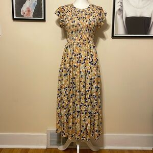 Women’s Casual Smocked Midi Dress -NWOT
